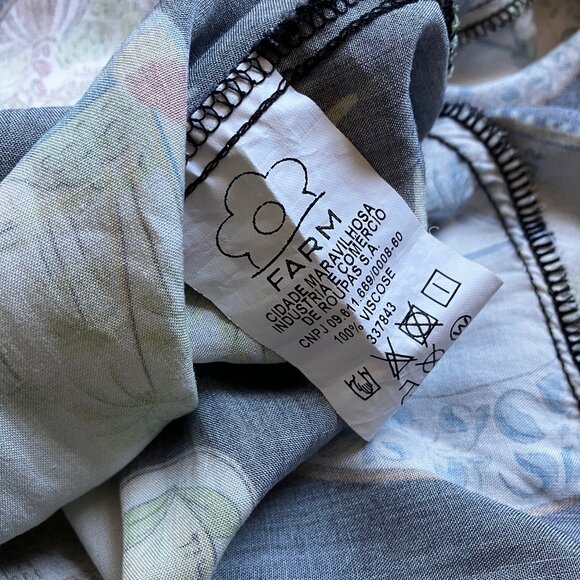 Farm Rio Trip Souvenir Black Wrap Mini Dress Size P/ Small - Picture 8 of 8